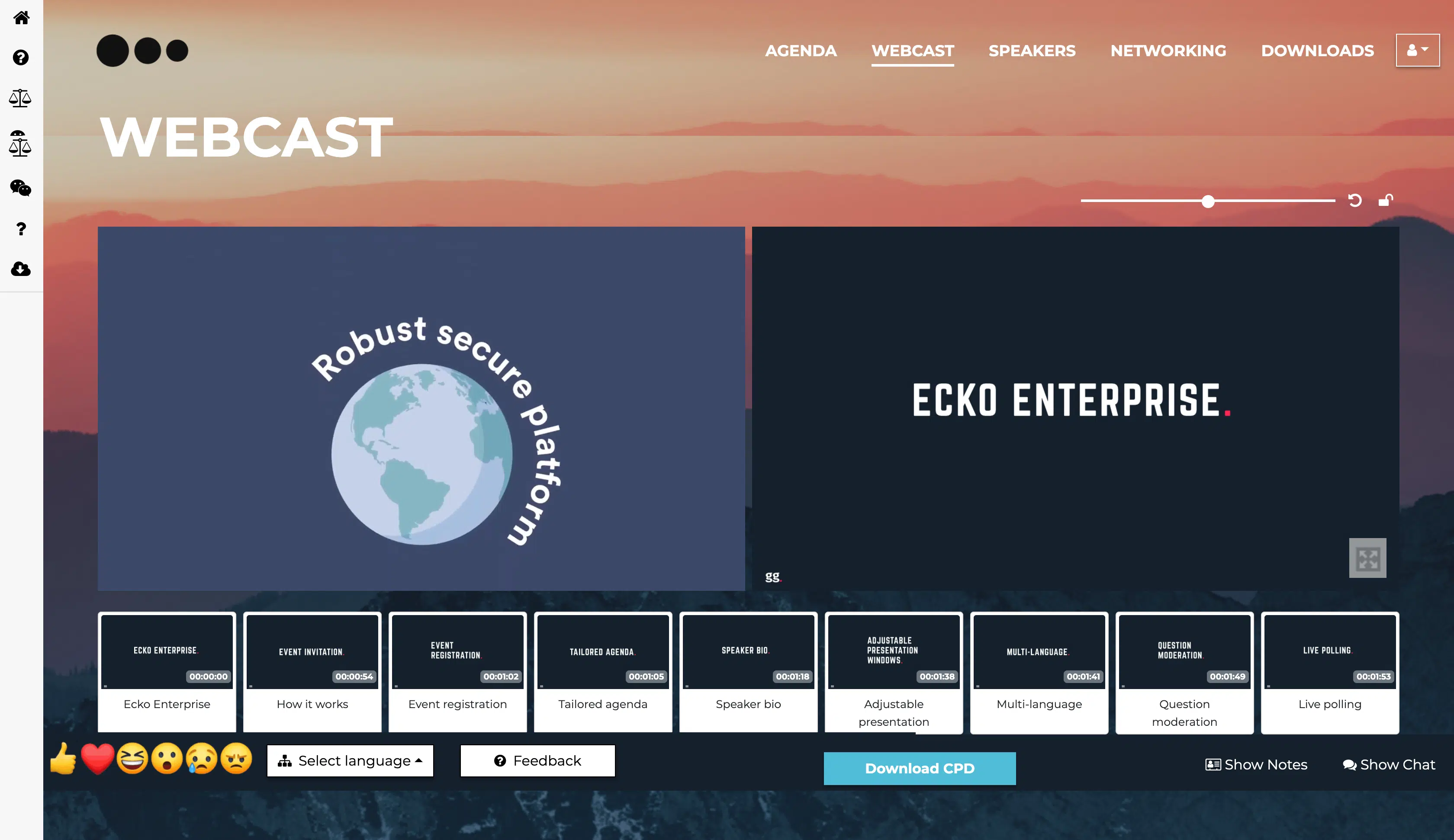 Ecko Enterprise live presentation platform