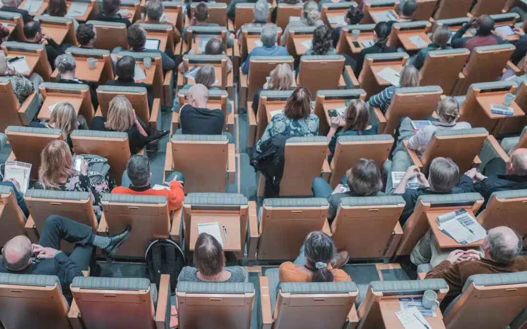 students in an auditorium
