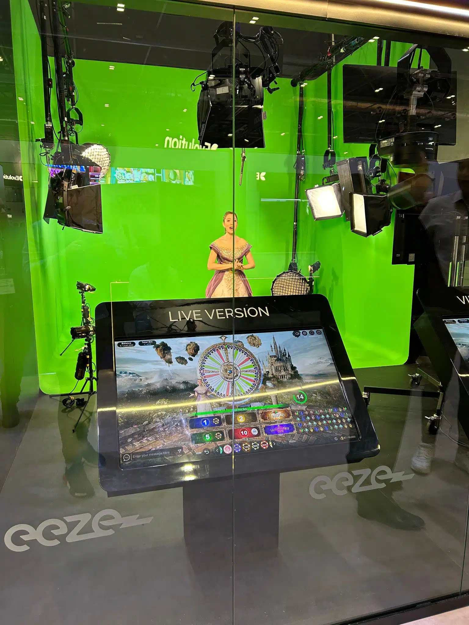 Green screen setup at ICE exhibition by Groovy Gecko
